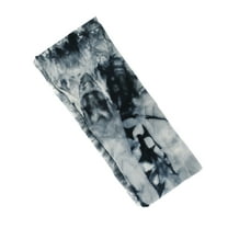 Unique Bargains 1 Pc Flexible Headband Tie-Dye Headband for Sport Black