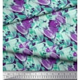 thumbnail image 2 of Soimoi Purple Cotton Duck Fabric Brush Stroke Abstract Printed Craft Fabric by the Yard 42 Inch Wide, 2 of 3