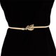 thumbnail image 2 of 1 Uds. Cinturón fino Simple decorado para mujer, cinturón elástico de Metal, cadena de cintura de moda que combina con todo con faldaOro, 2 of 8