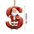 thumbnail image 5 of Honeeladyy Personalized Santa Christmas Ornament 26 Letters Hanging Pendant Ornaments 2024 Acrylic Initial Monogram Xmas Tree Decorations with Hanging Rope Unique Customized Fun Gift for Kids (S), 5 of 6