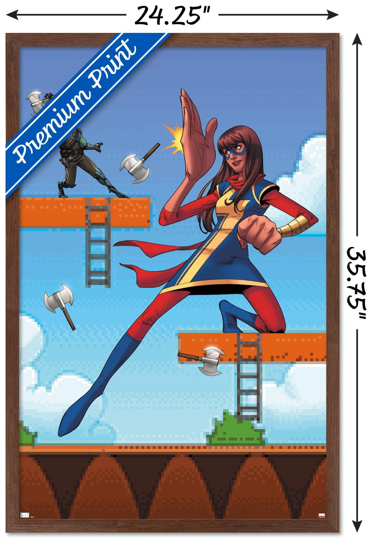 Marvel Comics - Ms. Marvel - Ms. Marvel #15 Wall Poster, 22.375" x 34", Framed