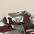 thumbnail image 4 of Toddler Baby Camouflage Jacket Letters Embroidery Pattern Lapel Button Down Shirt Long Sleeve Coat, 4 of 6