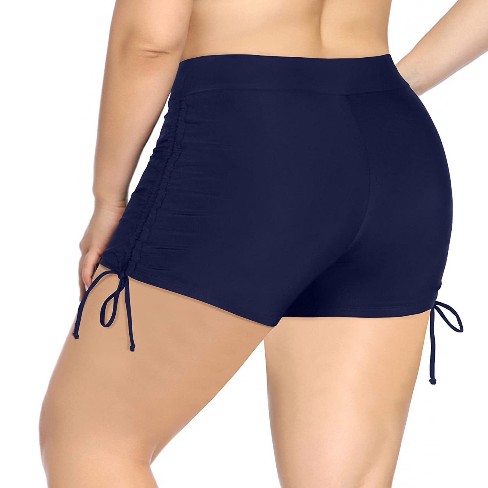 adviicd Swimwear Swim Shorts For Women Mesh Swimsuit Cover Up Pant for Women See Through Bikini Bathing Suit Sheer Coverup Beach Swimwear Dark Blue XL