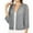 001_Gray, variant on JGNGSHN Women's 3/4 Sleeve Open Front Cropped Lace Cardigan Lightweight Hollow Out Knit Shrugs Sweaters