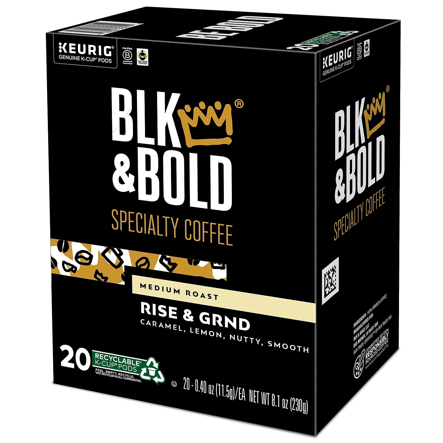 Rise & GRND Medium Roast - Keurig K-Cup Coffee Pods 20ct