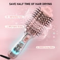 thumbnail image 3 of NEXPURE Blow Dryer Brush, 4-in-1 Ionic Hair Dryer Brush Volumizer, Ceramic Titanium Anti-Frizz Hot Air Brush for Medium to Long Hair Styling, Pink, 3 of 9
