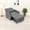 Cement gray, variant on Single Sofa Recliner Chair Bed – 4-in-1 Pull-Out Sleeper with Vibration Massage Lumbar Pillow – USB/Type-C, Cup Holders & Side Pocket for Small Rooms
