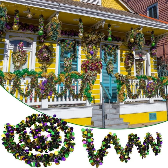 Carnival Thick Full Carnival Decoration Shining Metal Wreath Suitable For Indoor And Outdoor Decoration Carnival Party Decoration