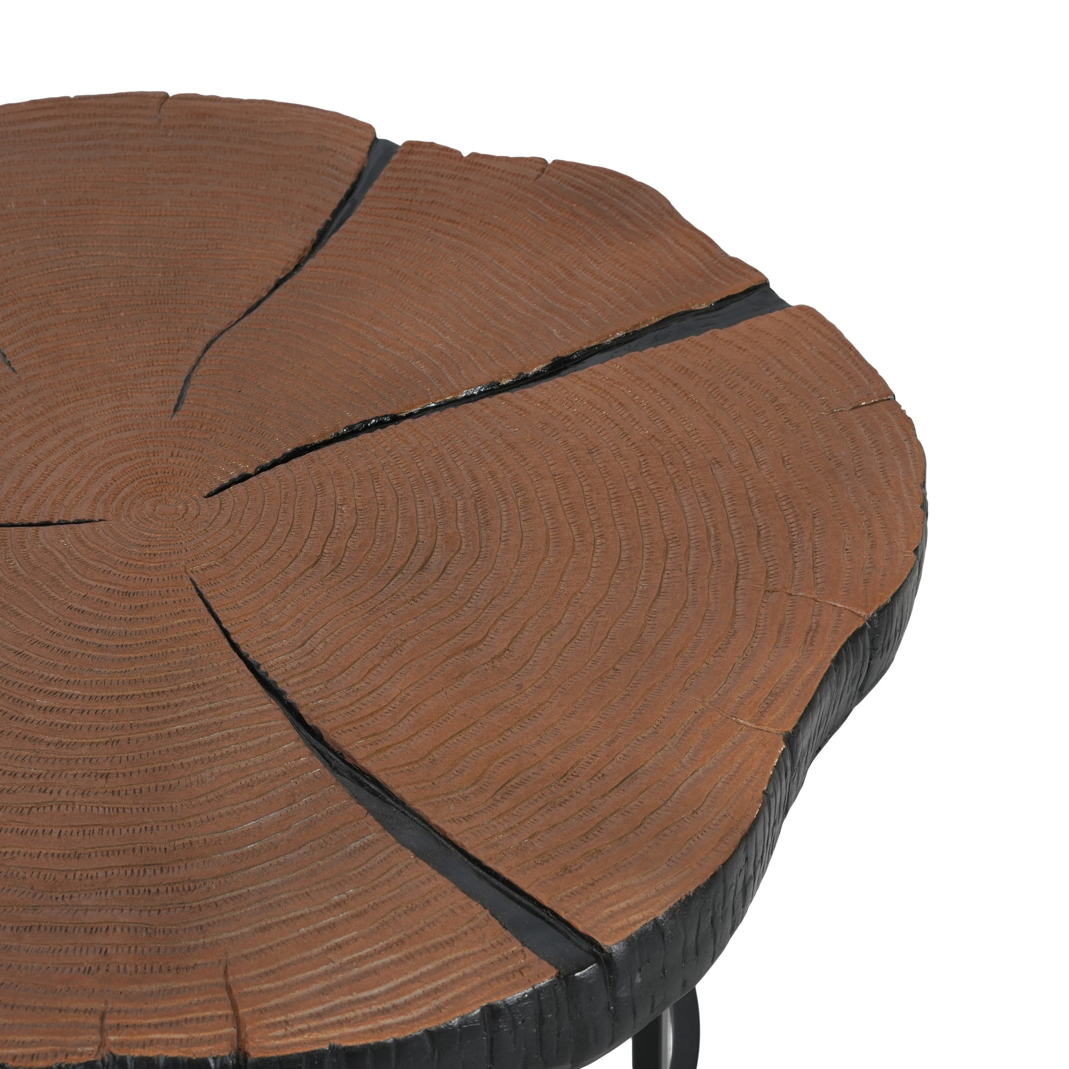 Christopher Knight Home 27" Modern Industrial Coffee Table, MGO Natural Wood & Black Metal Base
