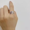 thumbnail image 3 of Faith Cross Sterling Silver Open Statement Rings Adjustable Minimalist Hope Love Eternity Wedding Band Promise Ring Wrap Finger Bands Fashion Jewelry Gifts for Women Men Xmas, 3 of 10