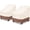 Beige&brown, variant on Patio Wicker Side Table Cover,Waterproof Square Patio Small Side Table Cover,Suitable for 3-Piece Outdoor Wicker Patio Bistro Set Side Table,22W x 22D x 18H inch
