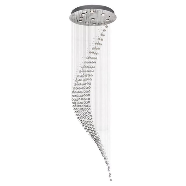 CWI Lighting Ruban 10 Lumières Montage Affleurant avec Finition Chrome