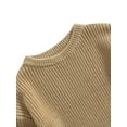 thumbnail image 4 of GXFC Little Girls Fall Sweaters 6M 12M 18M 2T 3T 4T 5T Kids Girls Long Sleeve Solid Knit Pullovers Tops Casual Fall Knitwear Clothes for Children Girls, 4 of 6