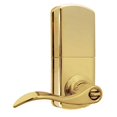 thumbnail image 2 of MiLocks XKL-02P Digital Lever Handle Door Lock with Keyless Entry via Remote Control and Keypad Code for Interior Doors, Polished Brass, 2 of 2