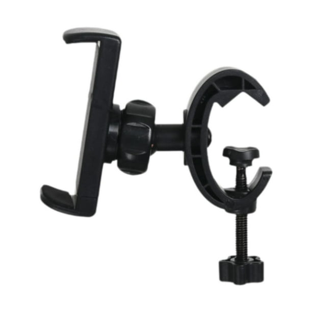 Soporte para micrófono y teléfono, abrazadera de montaje para brazo de micrófono para atril y batería, clip de soporte, rotación de 360 degree para transmis