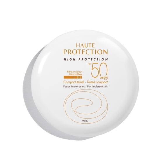 Avene High Protection Mineral Tinted Compact SPF 50 - UVA/UVB Blue Light Protection - Water Resistant - Beige, 0.35 oz.