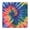 Colorful Tie Dye-1, variant on Colorful Tie Dye Pattern Square Fitted Tablecloth with Elastic Edge,Square Table Cover,Washable Elastic Table Cover for Home Kitchen Party Decor 34"x34"
