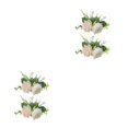 thumbnail image 3 of Ounissouiy 2 uds decoración de pastel de boda ramo de rosas fiesta de aniversario de planta flores dobles 2Conjunto, 3 of 6
