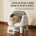 thumbnail image 5 of PetPivot AS12 Automatic Cat Litter Box Self-Cleaning with Safety Protection, Liners, Mat And Front Entry Step Included, Grey, 5 of 10