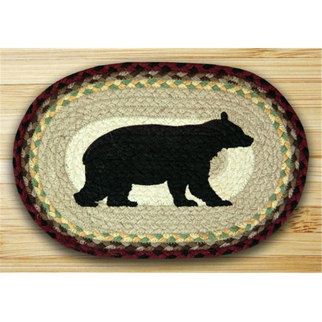 Earth Rugs 67-395CB Rectangle Patch Rug Cabin Bear 