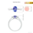 thumbnail image 4 of Angara Natural 1.25 Ct. Tanzanite with Diamond Classic Ring in 14K White Gold for Women (Ring Size: 3.5), 4 of 9