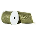 thumbnail image 6 of Vickerman 6" x 10yd Sage Geometric Jacquard Ribbon, 6 of 6