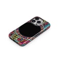 thumbnail image 3 of DesignSkinz Scratch-Resistant Hard Slim Case Compatible with iPhone 15 (Compatible with MagSafe) - Vector Colored Aztec Pattern WIth Black Connect Point, 3 of 9