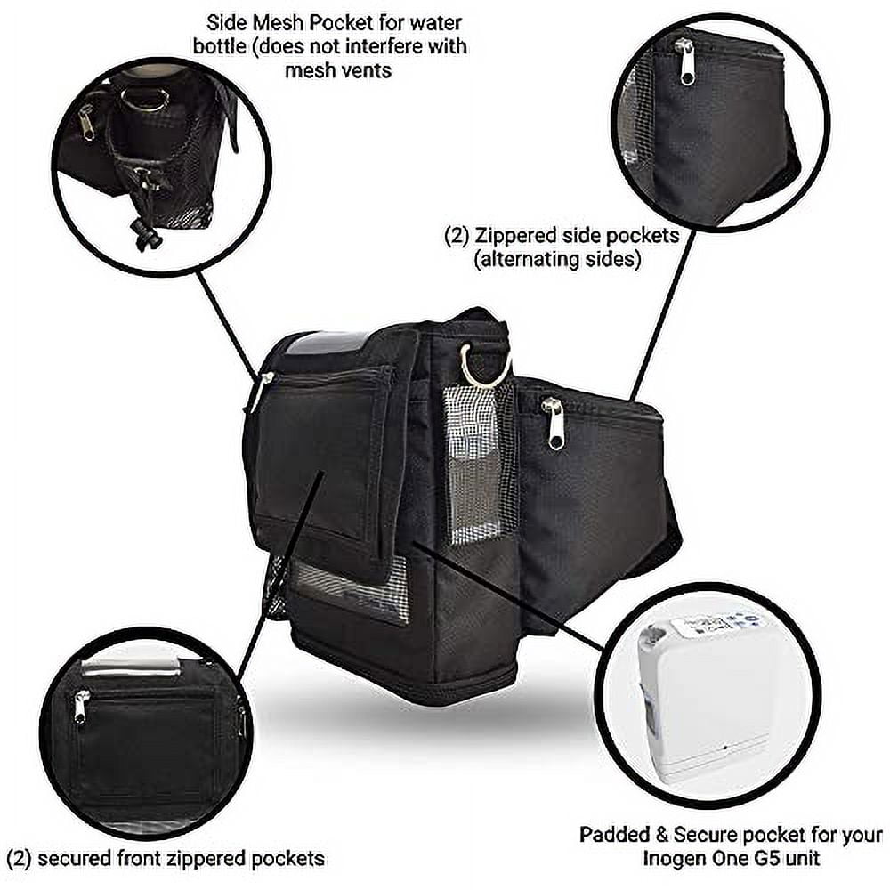 o2totes Fanny Pack Fit For  Inogen Rove 6 Hip/Fanny Pack - Black