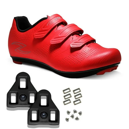 

Zol Fondo Road cycling Shoes 0-Degree Look Delta Cleats Included Compatible with Peloton (Red 12)