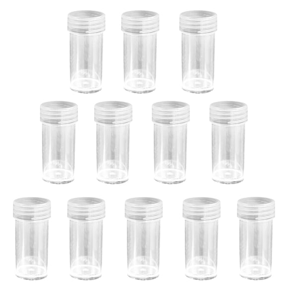 Inteprter 24 Uds botellas de almacenamiento de diamantes 5d Diy caja de accesorios de pintura de diamantes contenedores redondos de plástico para joyas Artesanía No.03 Inteprter HA004659-03