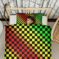 thumbnail image 3 of Rainbow Checkerboard Duvet Cover and Pillowcase Set for Single Bedding, Bedroom Accessories for Kids Teens, 3 of 5