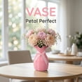 thumbnail image 4 of Unique Bargains Geometric Plastic Modern Unbreakable Bud Vase Pink 4.1" x 4.1" x 6.3", 4 of 6