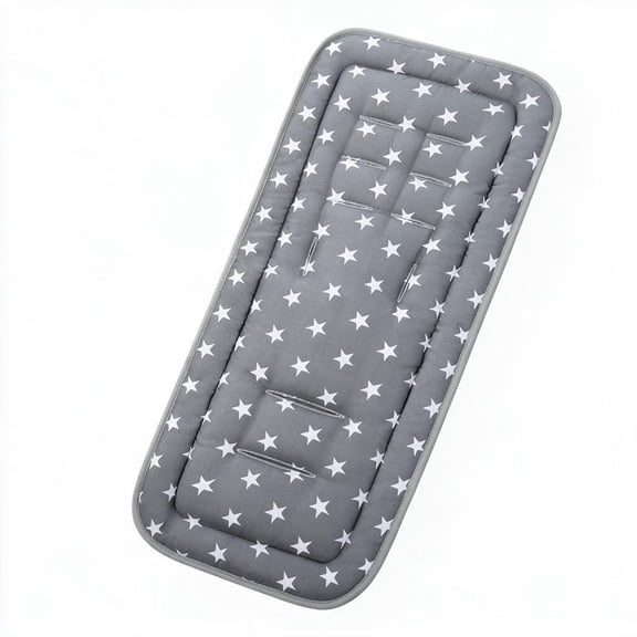 Stroller Cushion Pad, Thick Shock‑Absorbent Cotton Mat, Water‑Resistant for Stroller, High Chair, Bassinet, Crib, Gray