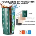 thumbnail image 7 of 20oz Tumblers Green Christmas Tree and Snow Pattern Stainless Steel Vacuum Insulated Double Wall Travel Tumbler Cups Mug with Lid and Straw,Cleaning Brush for Cold & Hot Drinks, 7 of 7