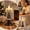 C, variant on Christmas Snow Candle Lamp with Swirling Water Snowflake Effect, Lighted Water Lantern with Spinning Glitter and Flameless LED, Festive Tabletop Centerpiece for Mantel, Shelf and Holiday Decor