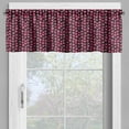 thumbnail image 2 of Ambesonne Heart Valance Pack of 2, Grungy Sketch Love Valentines, 54"X18", Pink and Dark Maroon, 2 of 5