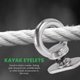 thumbnail image 2 of 4Pack Stainless Steel Kayak Track Mount Tie Down Eyelet Rail Accessory for Kayak Canoe Boat, 2 of 7