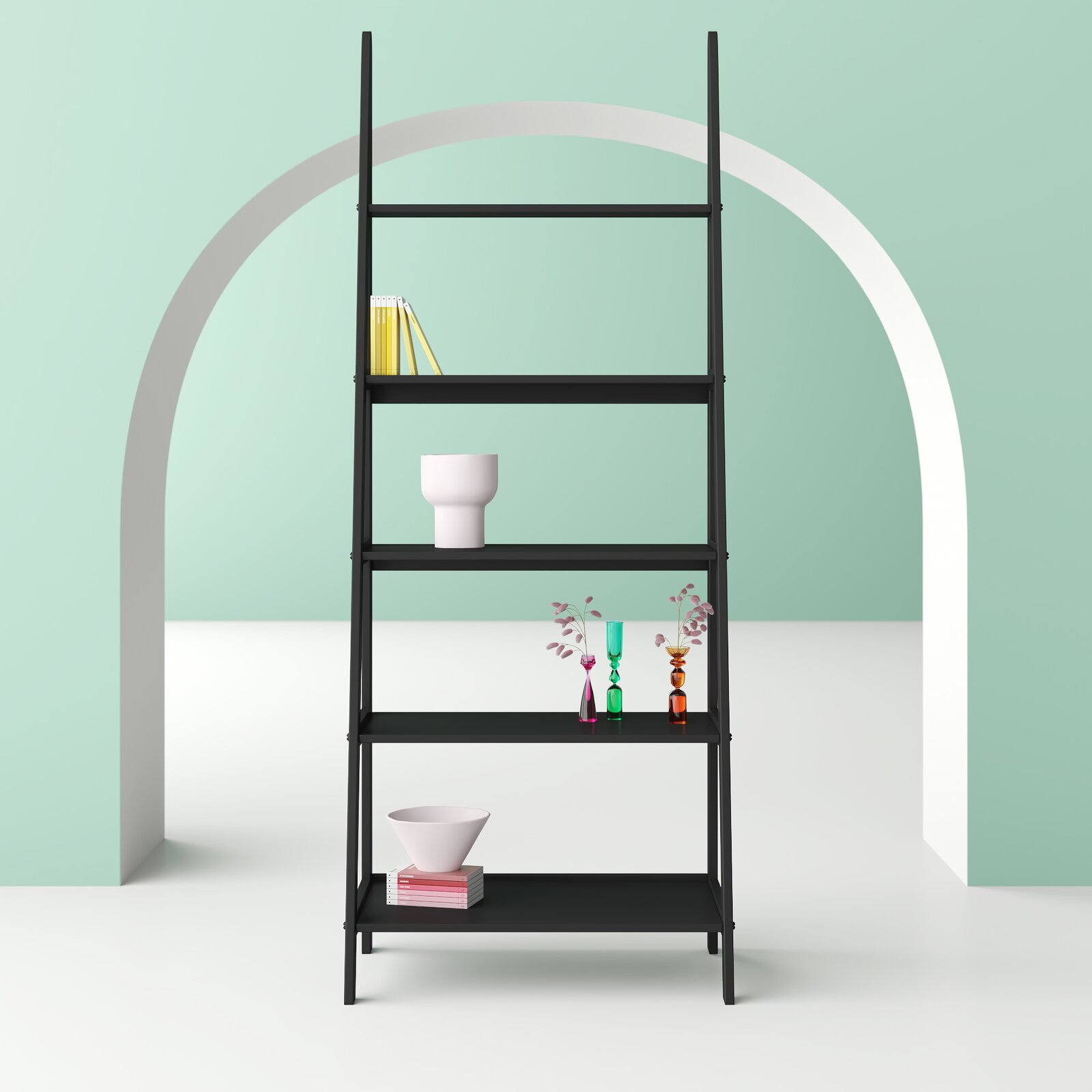 Aries Ladder Bookcase, Tipover Restraint Device Included Yes
