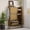 Natural, variant on Shoe Cabinet with 3 Flip Drawers, Rattan Freestanding Organizer with Adjustable Shelves, Metal Knob, Narrow Shoe Rack Cabinet, Shoe Organizer Cabinet for Entryway, Hallway, Easy Assembly