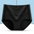 thumbnail image 4 of Qarigey Ropa interior Mujer Lencería de cintura alta Calzoncillos elásticos sin rastro Bragas sexy Calzoncillos femeninos transpirables Fajas Ropa interior Negro SG, 4 of 6