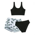 thumbnail image 2 of Girls Rash Guard Bathing Suit Girls' Beach Sport Wrap Around Bikini 3-Piece Swimsuit Bathing Suits Set with Beach Skirt Pink Bikini Set, 2 of 3
