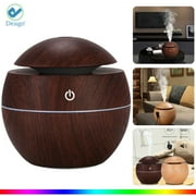 Deago Essential Oil Diffuser Aromatherapy Cool Mist Humidifier Wood Grain Colorful Changing Auto Shut-off For Bedroom Home Office