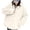 White, variant on Plus Size Zip Up Jacket for Women Solid Color Casual Long Sleeve Zipper Warm Sweatshirt Tops Coat Zip Up Fleece Jacket Outerwear with Pocket