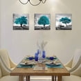 thumbnail image 3 of Canvas Wall Art for Bedroom Black and White Farmhouse Rustic Country Landscape Teal Trees Picture Wall Decor Modern Framed Artwork 3 Pieces Wall Decoration for Dining Room Kitchen Bathroom Office Home, 3 of 6