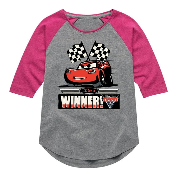 Disney's Cars - I'm A Winner - Toddler And Youth Raglan Graphic T-Shirt