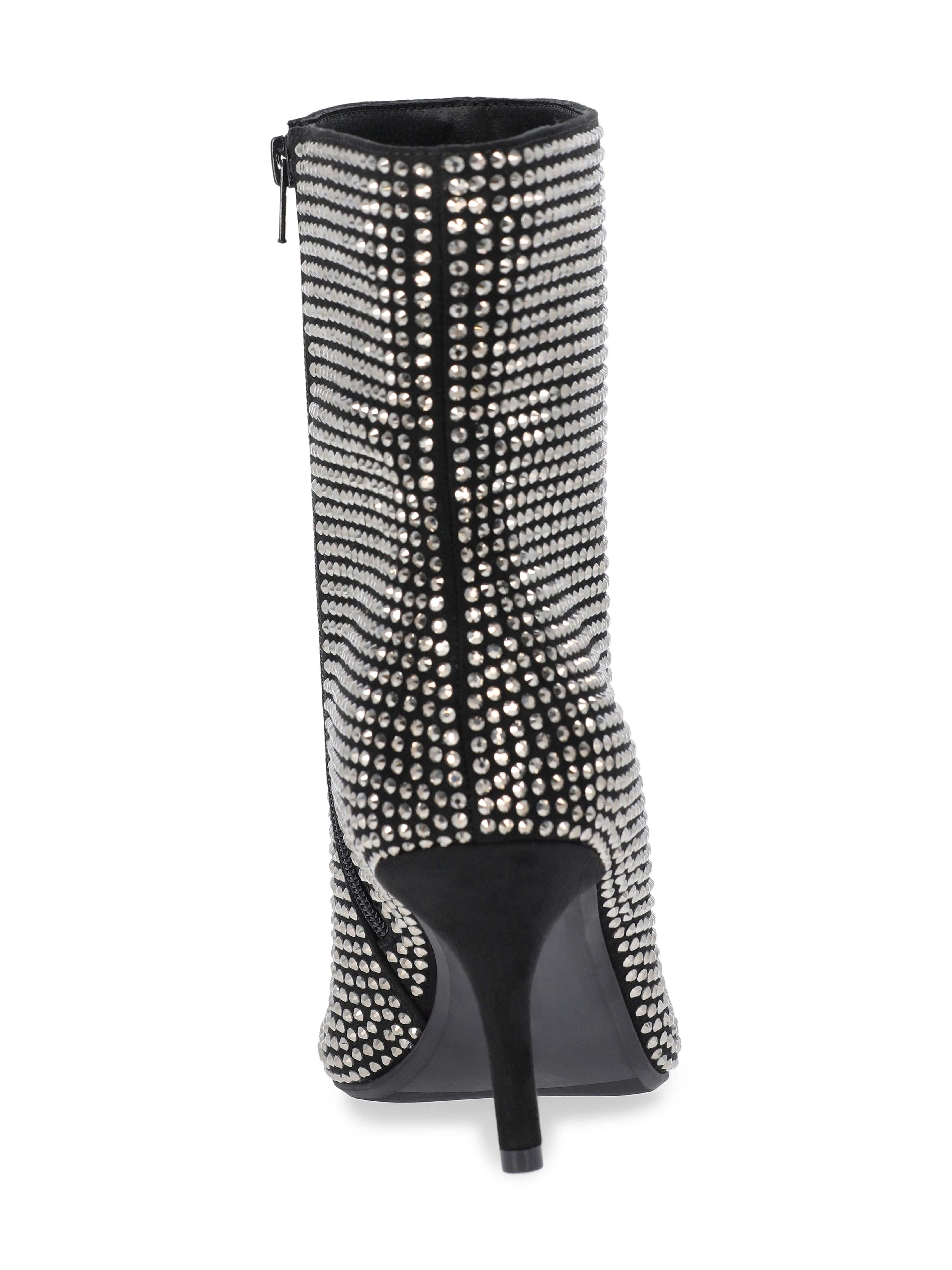 Scoop Women's Rhinestone Embellished Heeled Booties