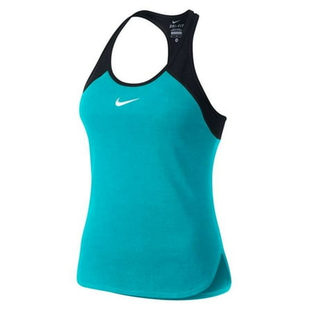 Nike Women's Dri-Fit Nike court Dry Slam Tennis Tank Top-Light Blue