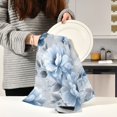 thumbnail image 4 of Multi-Purpose Kitchen Towels 28x18 Inch Dishcloths with Hanging Loop Decorative and Practical Towels for Kitchen, Dining White Floral Pattern, 4 of 5
