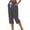 Black 01, variant on DeHolifer Capris Pants for Women Summer Casual Printed Cropped Pants Side Silt Drawstring Loose Trousers Red L