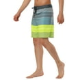 thumbnail image 5 of NOMADIC NOOK Men's Shorts Summer Printed Drawstring Color Block Swim Beach Shorts 2 Pack, 5 of 6